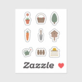 Set "Aufkleber für Gartenprogramme" Aufkleber (Blatt)