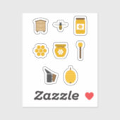 Set-Aufkleber für Honig, Bienen und Bienenzucht Aufkleber (Blatt)