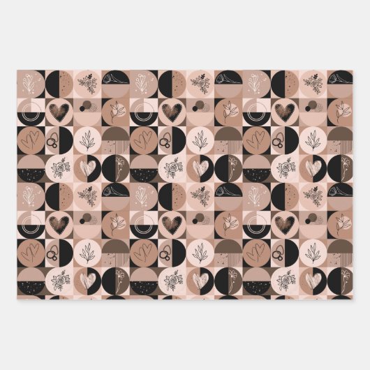 Set aus 3 Blatt abstrakt (Vorderseite 2)