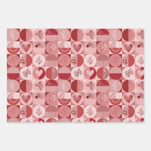 Set aus 3 Blatt abstrakt (Vorderseite)