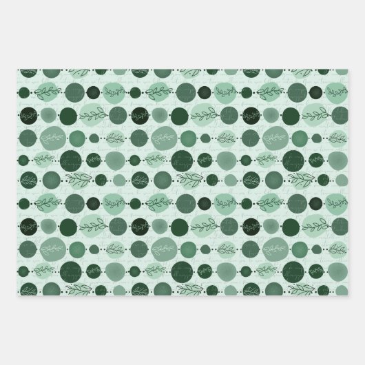 Set aus 3 Blatt abstrakt (Vorderseite 3)