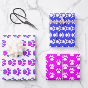 Set aus 3 Blatt Papier für Tierpfähle