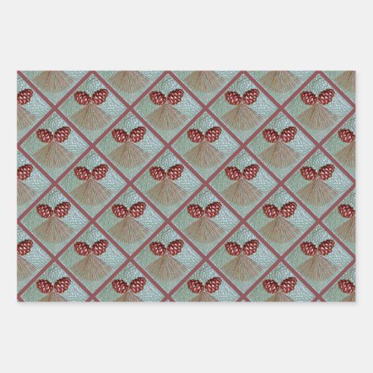 Set aus 3 Blatt Pinecones (Vorderseite 2)