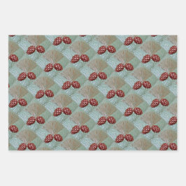 Set aus 3 Blatt Pinecones