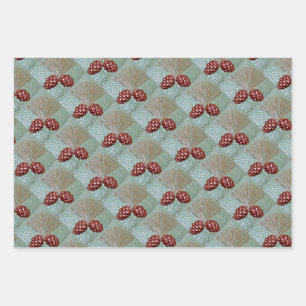 Set aus 3 Blatt Pinecones