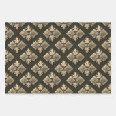 Set aus 3 Blättern Ahorn-Blätter Geschenkpapier Set (Vorderseite 2)