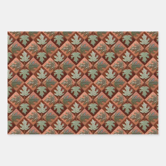 Set aus 3 Blättern Geschenkpapier Set (Vorderseite)