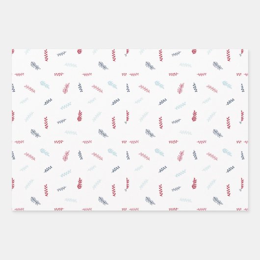 Set aus 3 einfachen Umschlagpapier Geschenkpapier Set (Vorderseite 3)