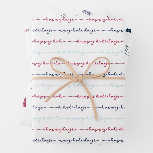 Set aus 3 einfachen Umschlagpapier Geschenkpapier Set (Beispiel)