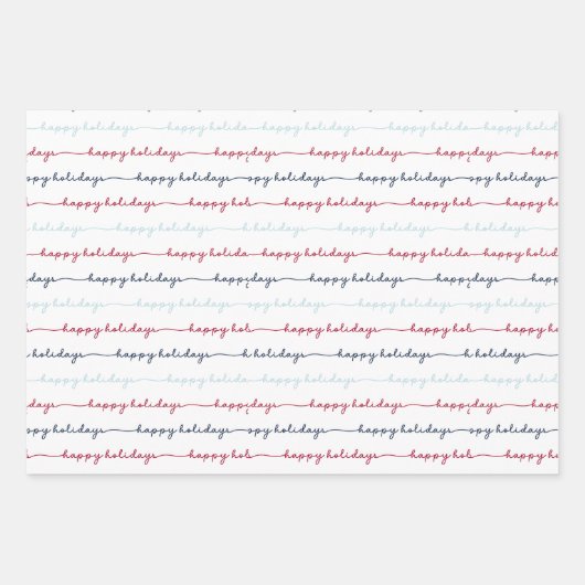 Set aus 3 einfachen Umschlagpapier Geschenkpapier Set (Vorderseite)