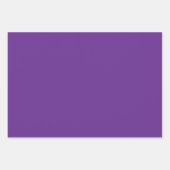 Set aus 3 festen, königlich violetten Geschenkpapi Geschenkpapier Set (Vorderseite)