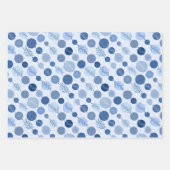 Set aus 3 Flachblättern, blau Geschenkpapier Set (Vorderseite 2)