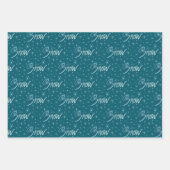 Set aus 3 Flachblättern für Bäume und Schnee Geschenkpapier Set (Vorderseite 2)