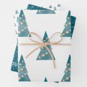 Set aus 3 Flachblättern für Bäume und Schnee Geschenkpapier Set (Beispiel)