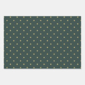 Set aus 3 Flachblättern für Gold und Grünpapier Geschenkpapier Set (Vorderseite 3)