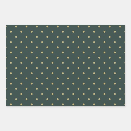 Set aus 3 Flachblättern für Gold und Grünpapier Geschenkpapier Set (Vorderseite 3)