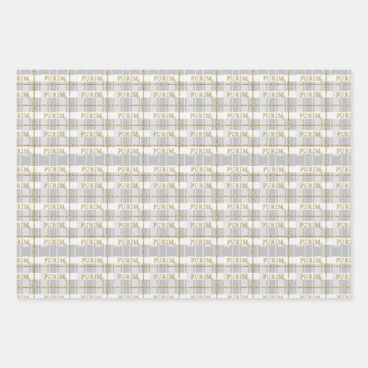 Set aus 3 flachen Blechen Geschenkpapier Set (Vorderseite 3)