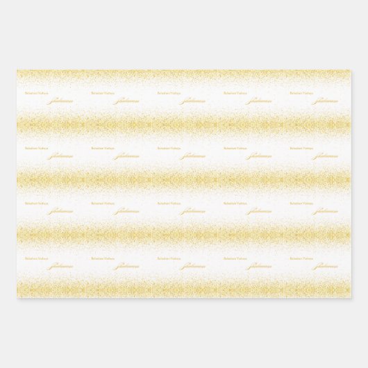 Set aus 3 flachen Blechen Geschenkpapier Set (Vorderseite)