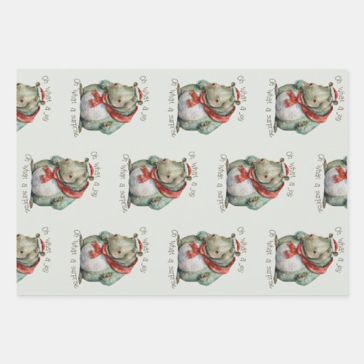 Set aus 3 flachen Blechen Geschenkpapier Set (Vorderseite 3)