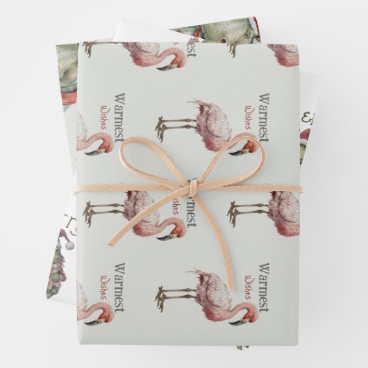 Set aus 3 flachen Blechen Geschenkpapier Set (Beispiel)