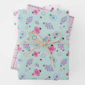Set aus 3 Folien für das Wrapping Geschenkpapier Set (Beispiel)