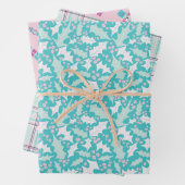 Set aus 3 Folien, gefroren Geschenkpapier Set (Beispiel)