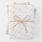 Set aus 3 grauem Tonpapier Geschenkpapier Set (Beispiel)