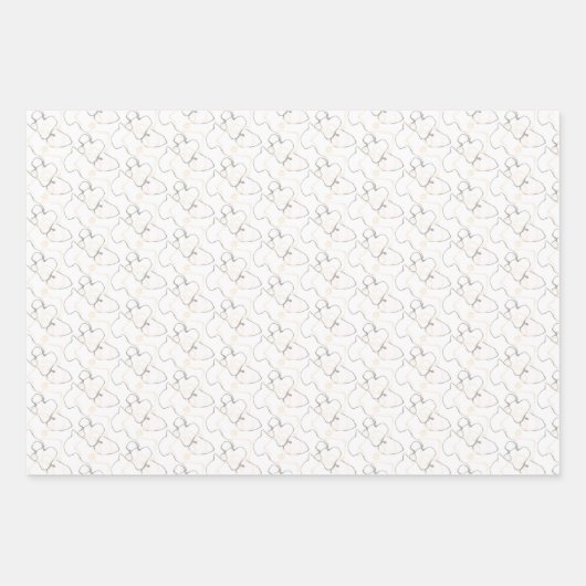 Set aus 3 grauem Tonpapier Geschenkpapier Set (Vorderseite)