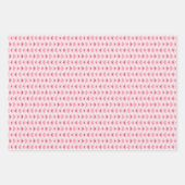 Set aus 3 - Moderne hellrosa und rote Herzen Geschenkpapier Set (Vorderseite 2)