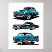 Set aus 3 Oldtimern. Poster (Vorne)