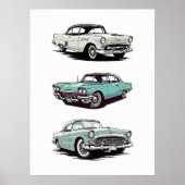Set aus 3 Oldtimern. Poster (Vorne)