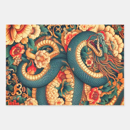 Set aus 3 Überziehpapier Geschenkpapier Set (Vorderseite 3)