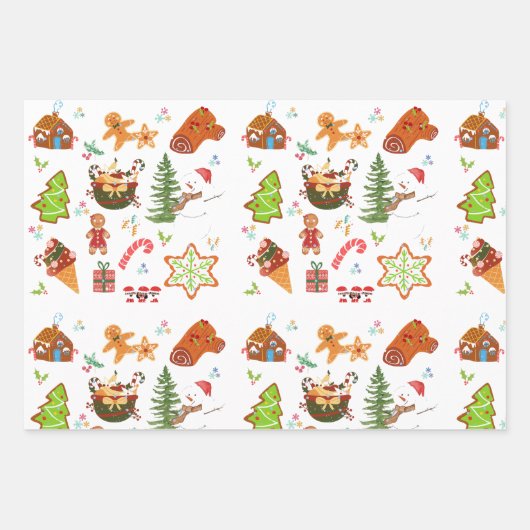 Set aus 3 Überziehpapier Geschenkpapier Set (Vorderseite 3)