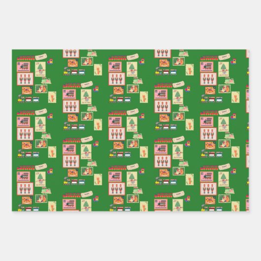 Set aus 3 Überziehpapier Geschenkpapier Set (Vorderseite)