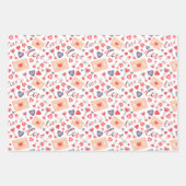 Set aus 3 Überziehpapier Geschenkpapier Set (Vorderseite 2)