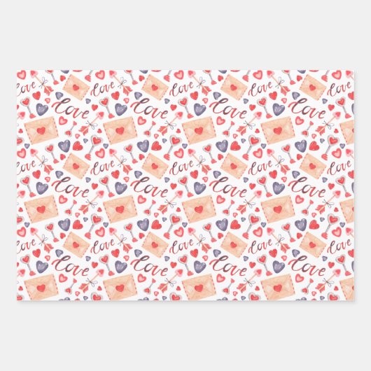 Set aus 3 Überziehpapier Geschenkpapier Set (Vorderseite 2)