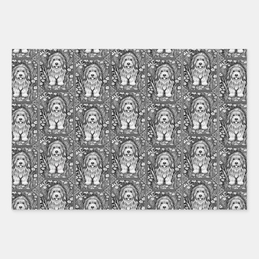 Set aus 3 Überziehpapier Geschenkpapier Set (Vorderseite)