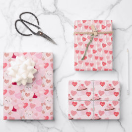 Set aus 3 Überziehpapier Geschenkpapier Set