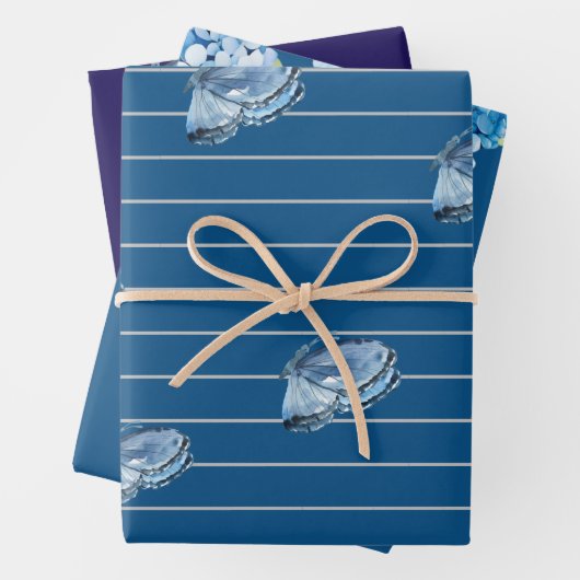 Set aus 3 Überziehpapier Geschenkpapier Set (Beispiel)