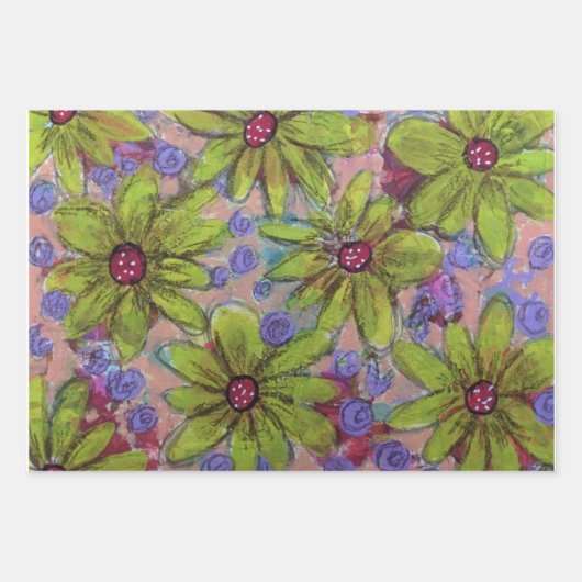 Set aus 3 Überziehpapier Geschenkpapier Set (Vorderseite 3)