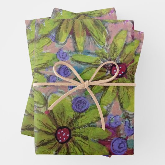 Set aus 3 Überziehpapier Geschenkpapier Set (Beispiel)