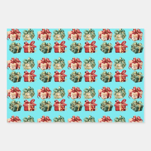 Set aus 3 Überziehpapier Geschenkpapier Set (Vorderseite 2)