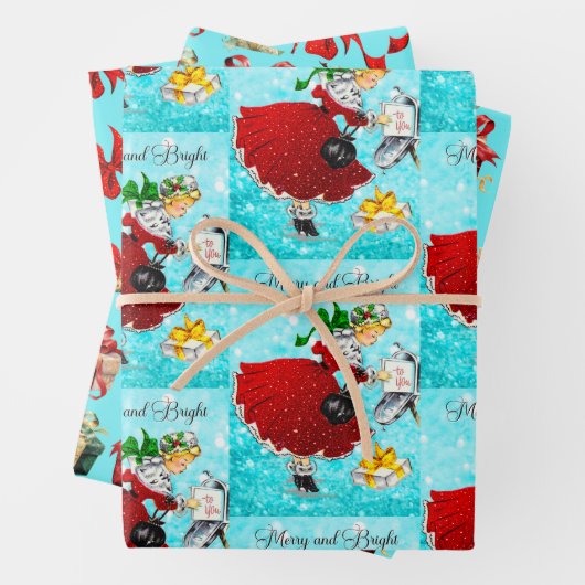 Set aus 3 Überziehpapier Geschenkpapier Set (Beispiel)