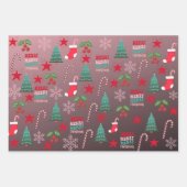 Set aus 3 Überziehpapier Geschenkpapier Set (Vorderseite 2)