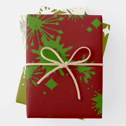 Set aus 3 Überziehpapier Geschenkpapier Set (Beispiel)