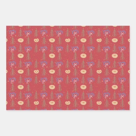 Set aus 3 Überziehpapier Geschenkpapier Set (Vorderseite)