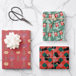 Set aus 3 Überziehpapier Geschenkpapier Set