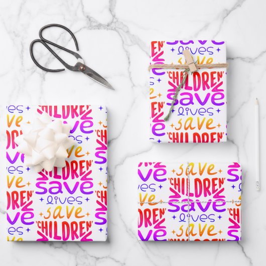 Set aus 3 Überziehpapier Geschenkpapier Set (Vorderseite)