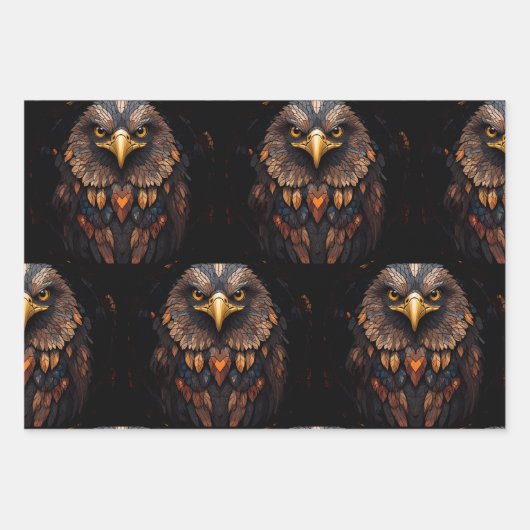 Set aus 3 Überziehpapier Geschenkpapier Set (Vorderseite 2)