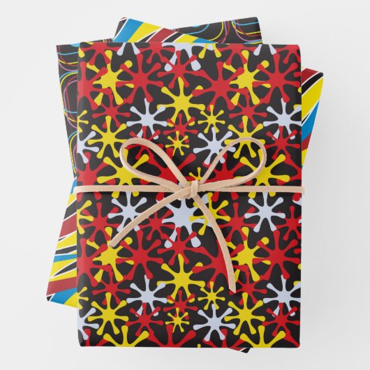 Set aus 3 Überziehpapier Geschenkpapier Set (Beispiel)